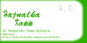 hajnalka kopp business card